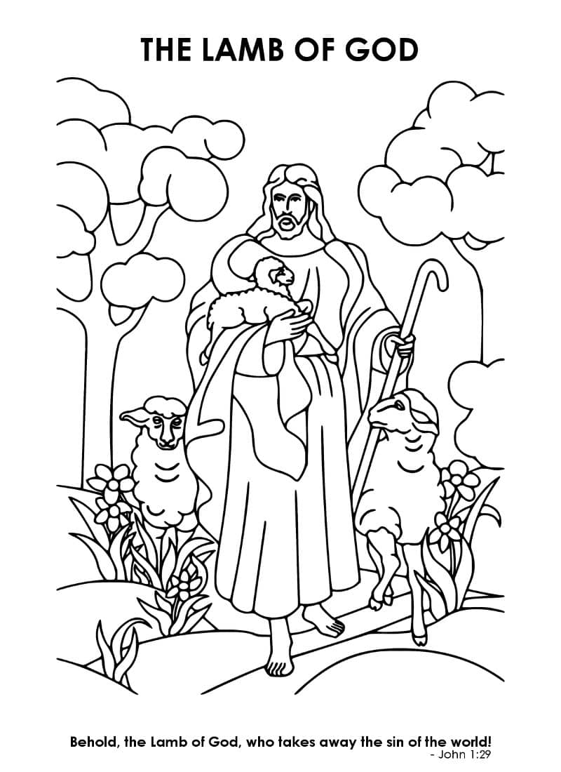 jesus lamb of god coloring page