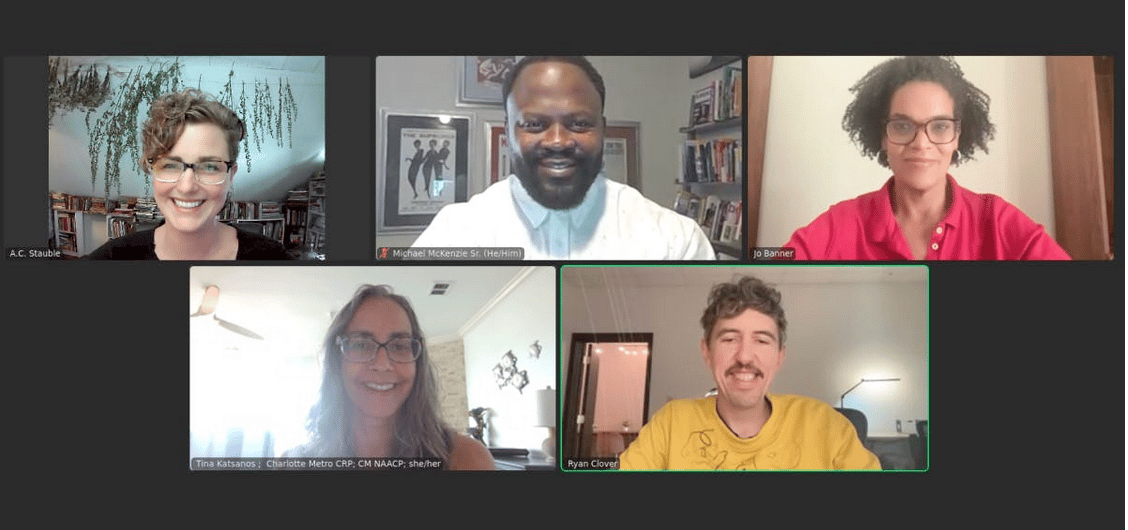 Zoom screenshot from networking sessionn