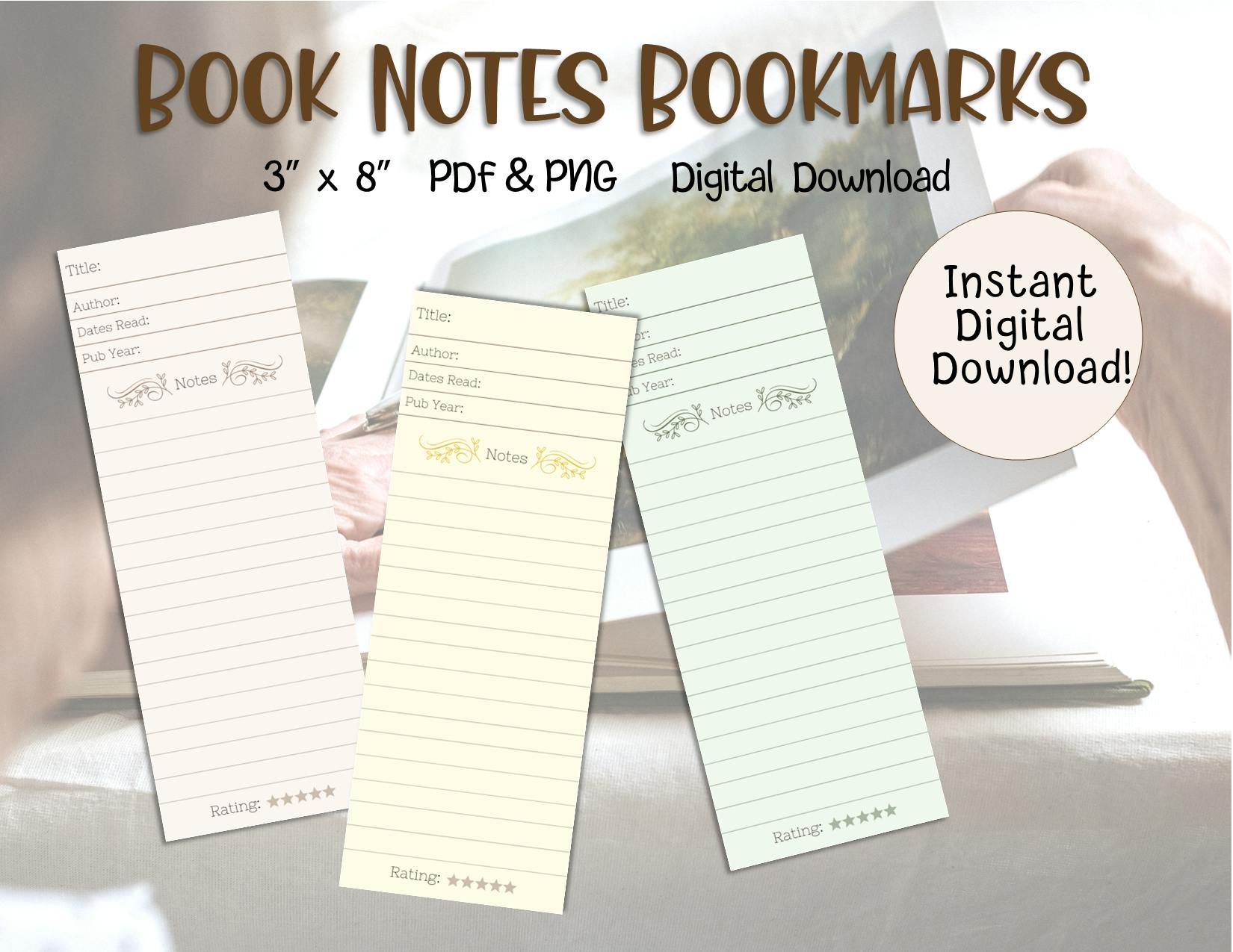 book notes bookmark