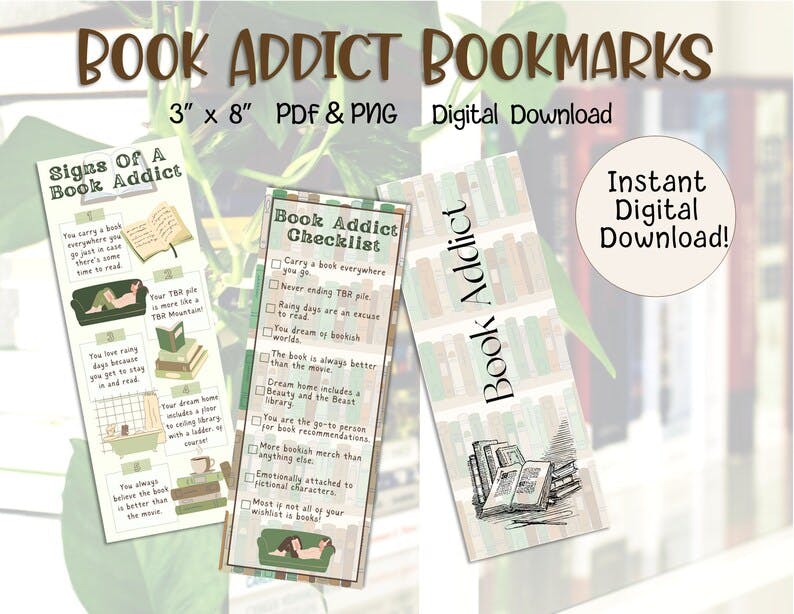 book addict bookmarks
