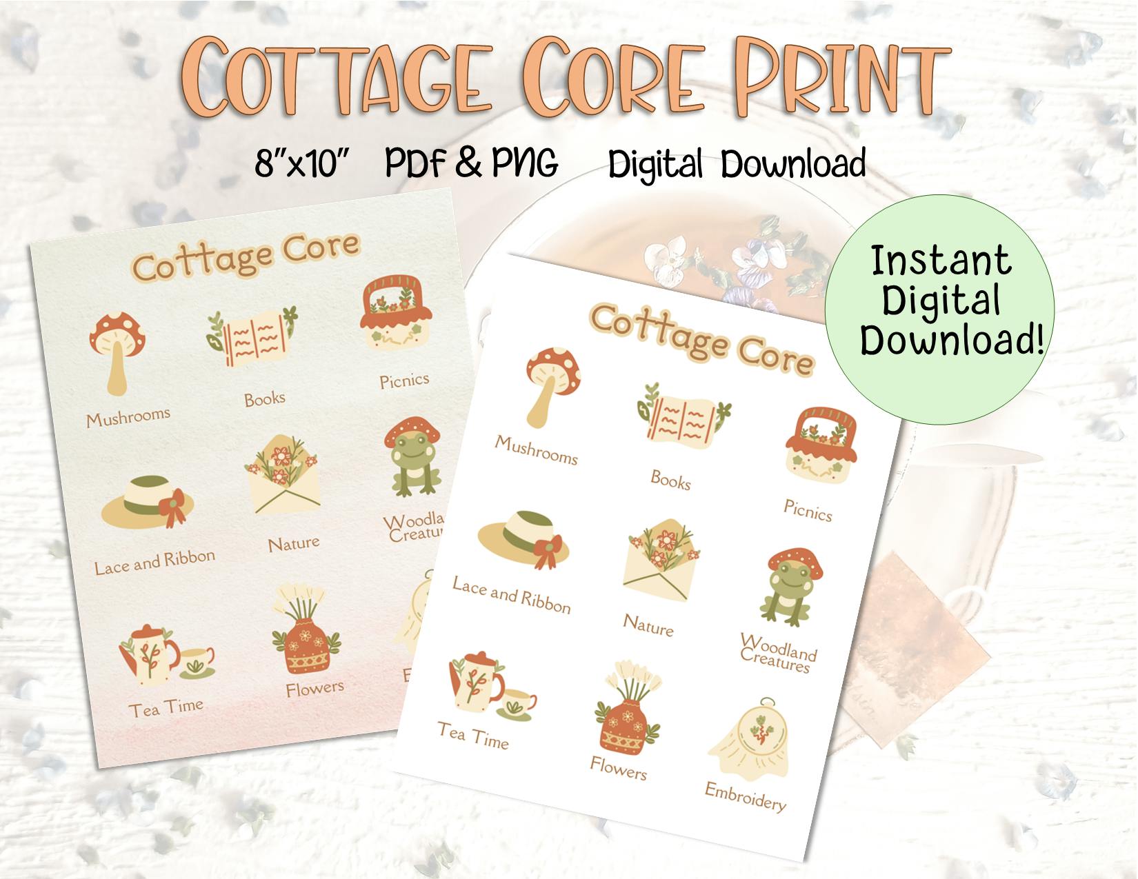 cottage core print