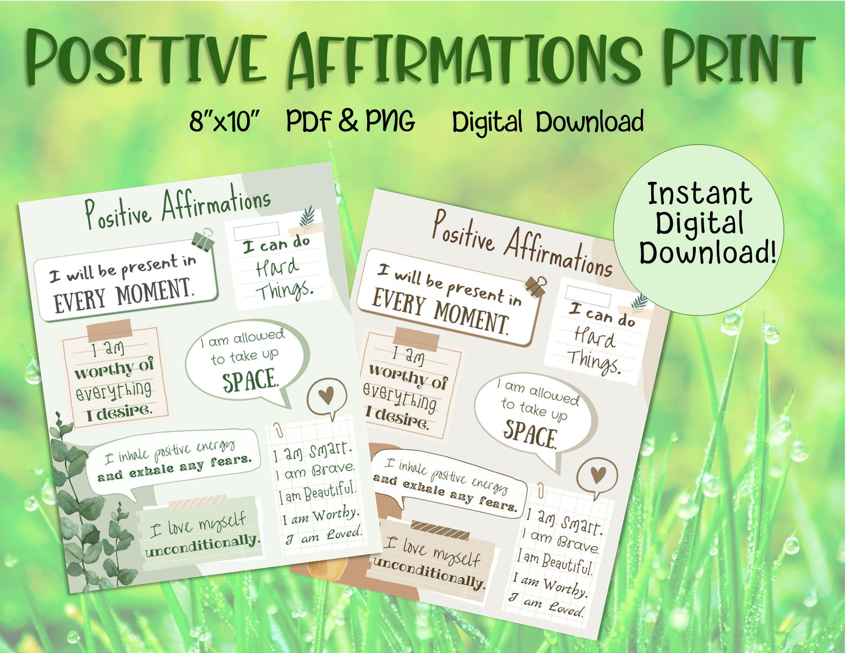 positive affirmations poster 