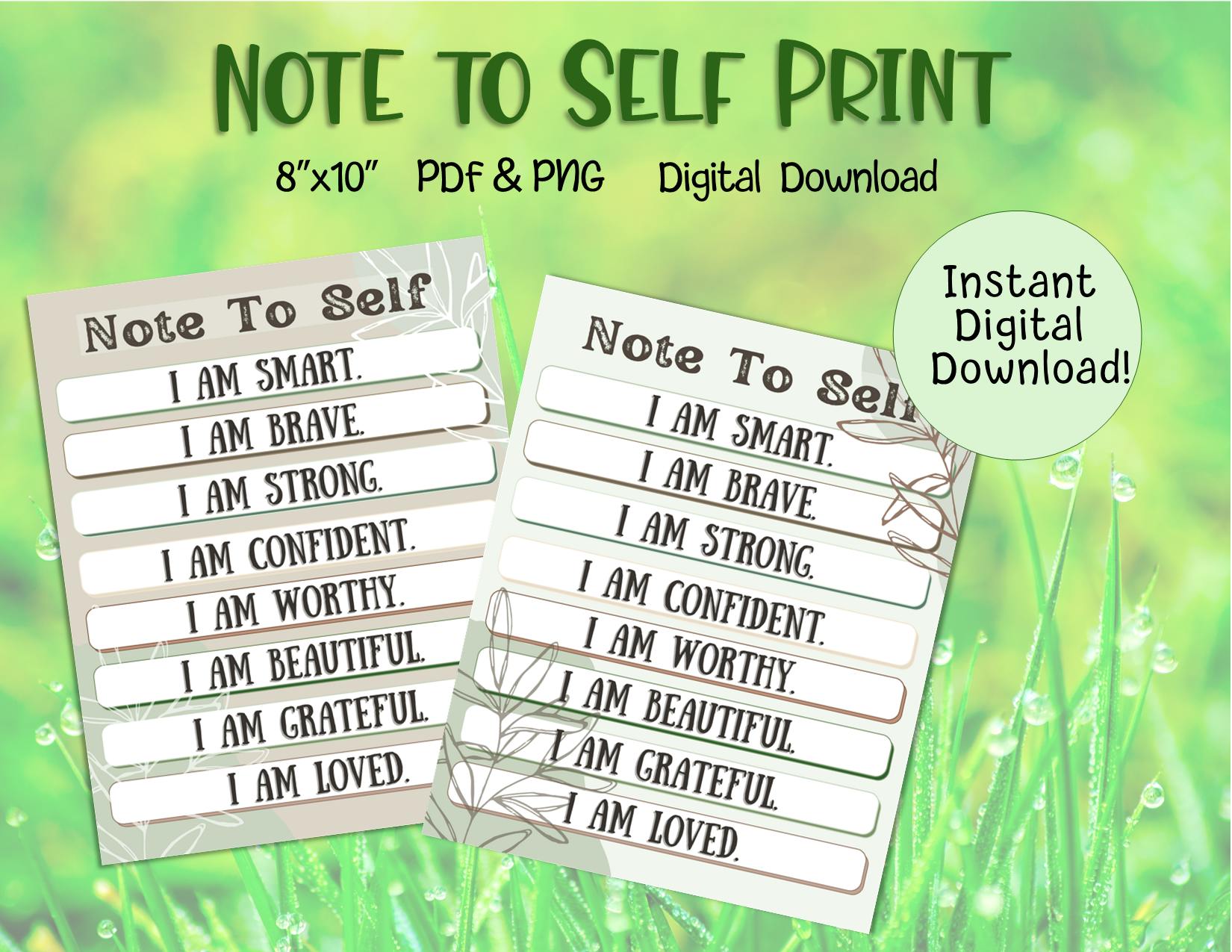 positive affirmations poster 