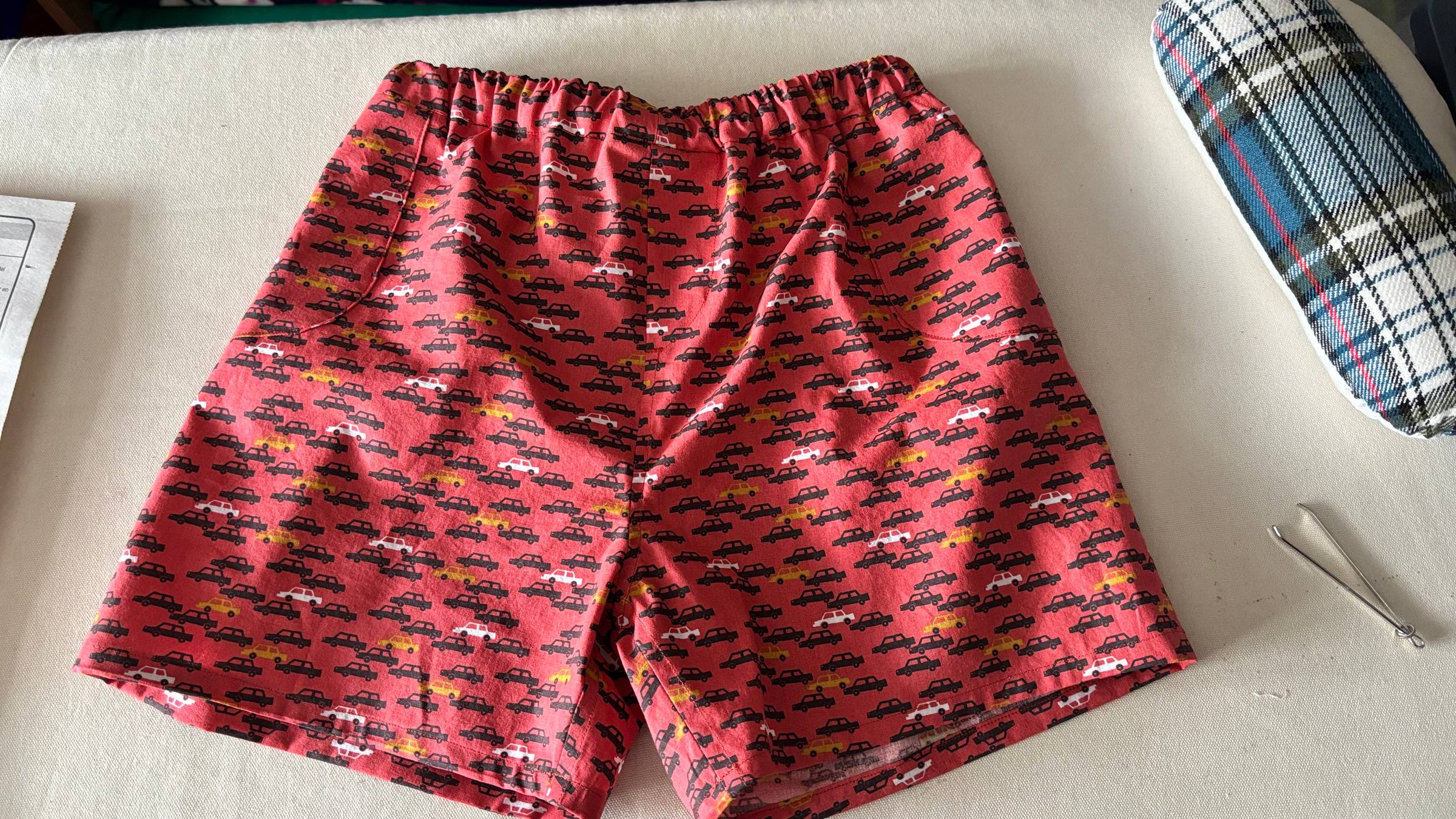 start sewing with simple garments like shorts