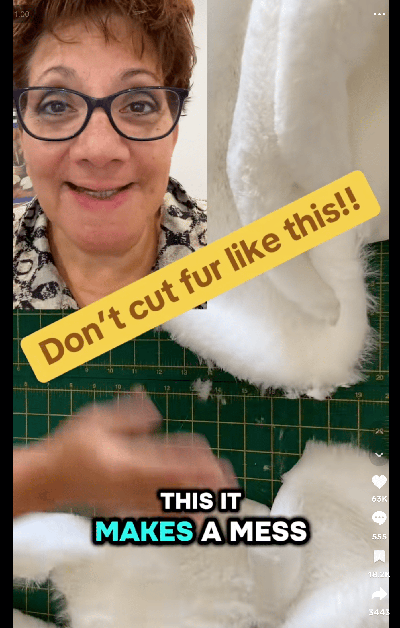 clean way to cut faux fur