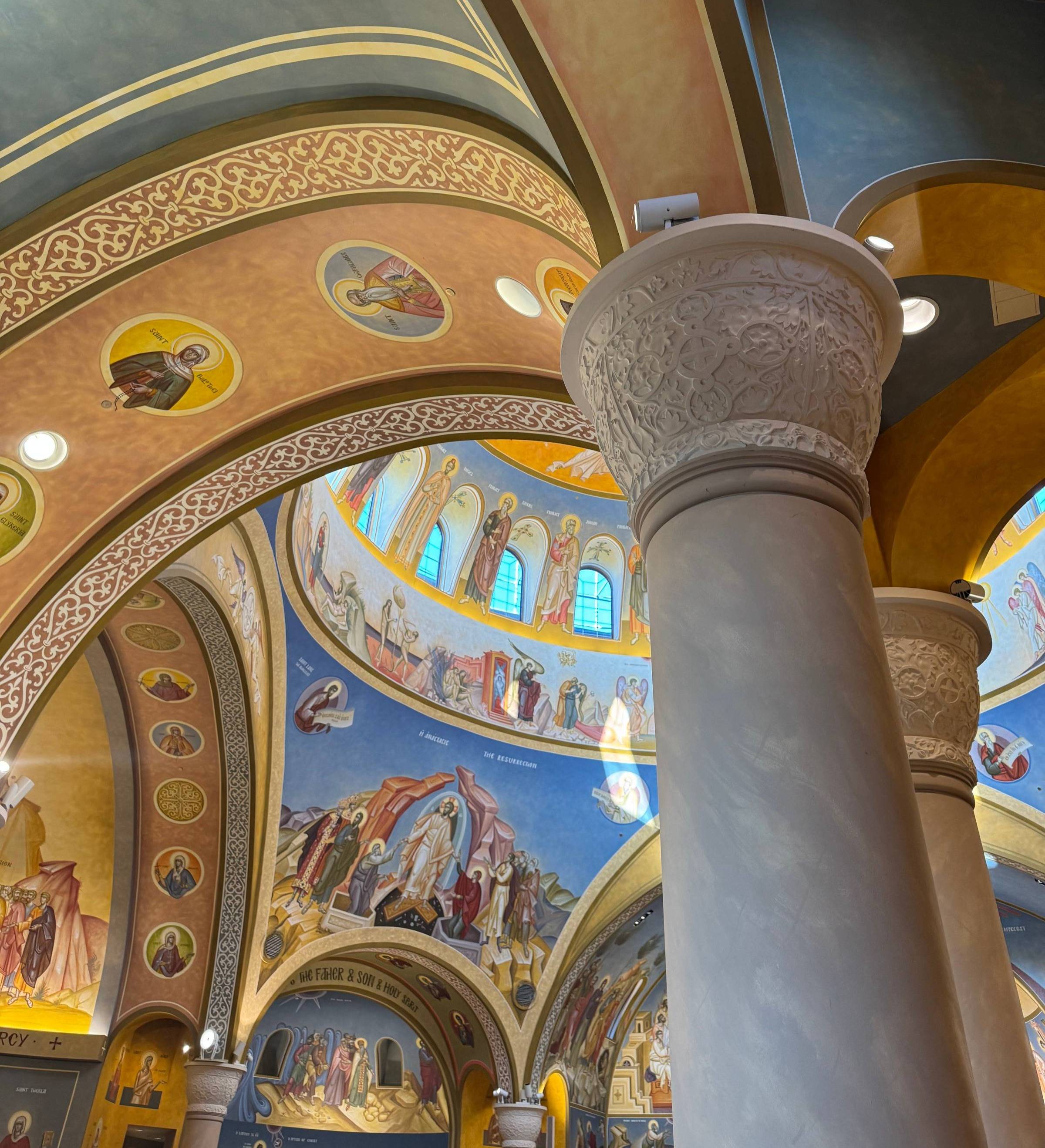 Inside the Holy Trinity Greek Orthodox Cathedral in Carmel, IN.