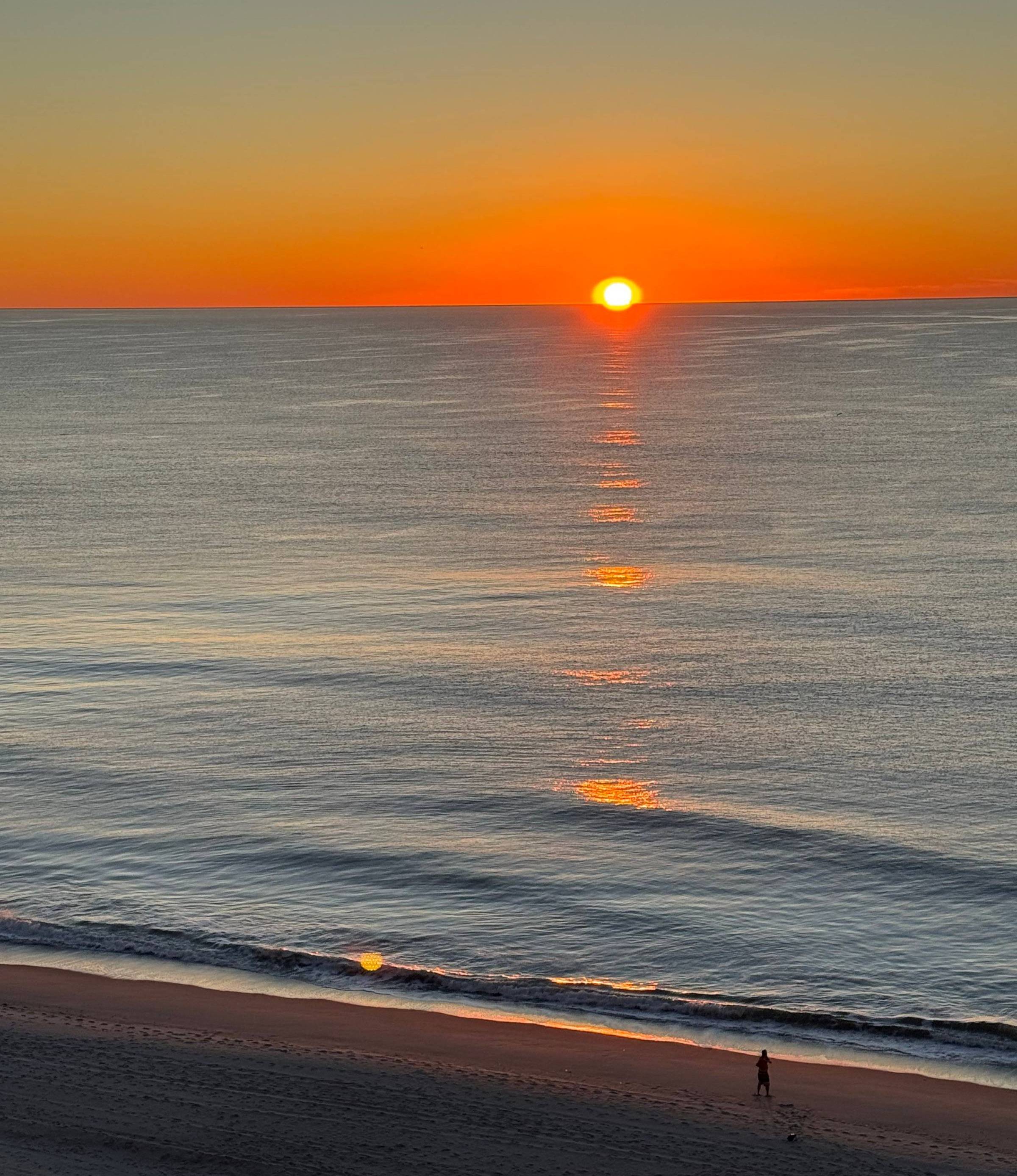A beautiful sunrise over the Atlantic Ocean.