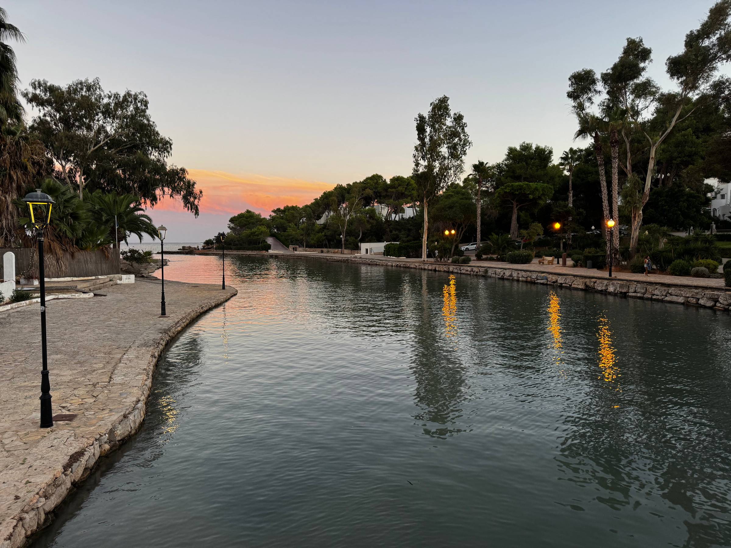 Ibiza sunset over Santa Eulària des Riu.