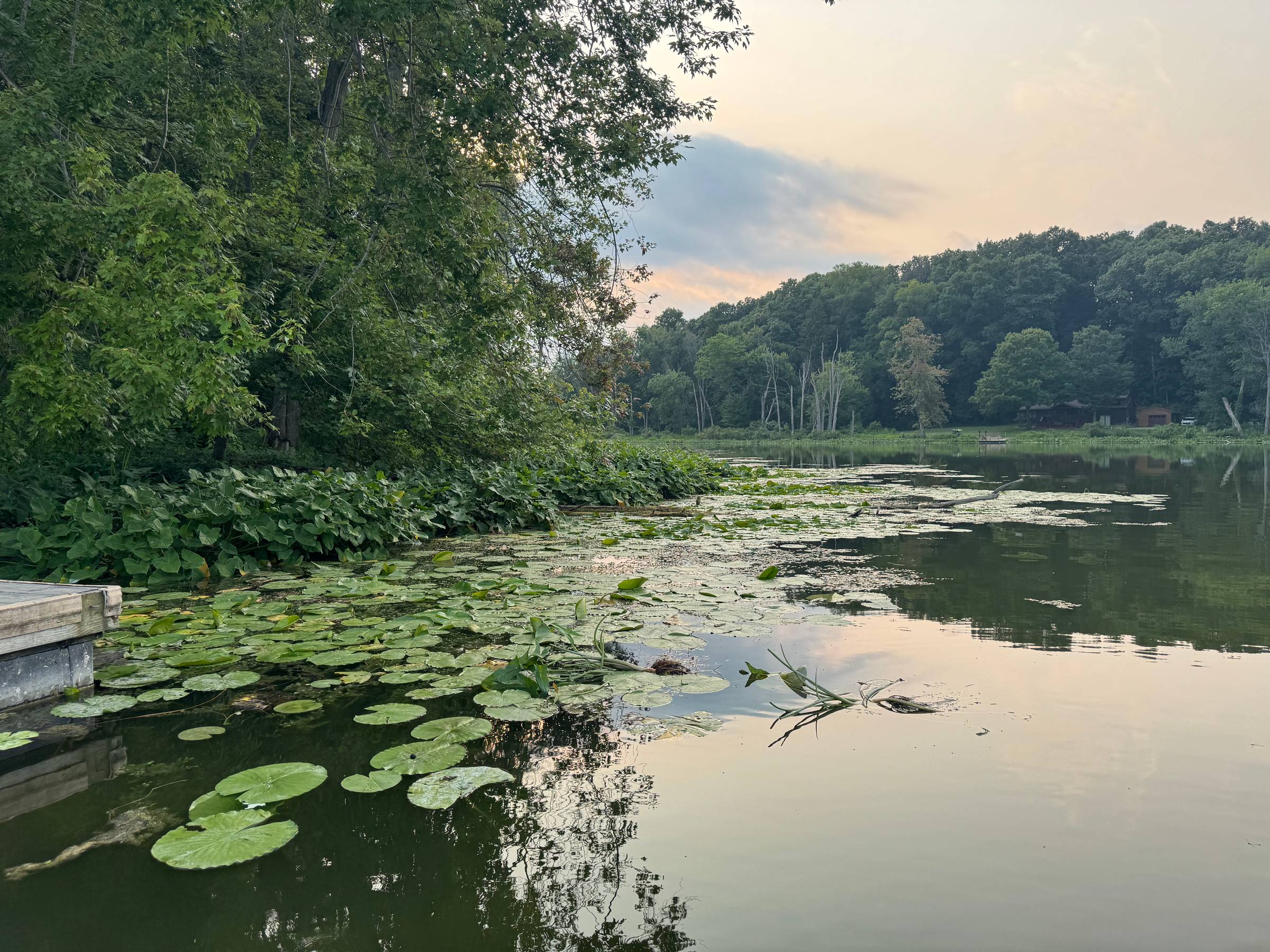 Chain O' Lakes State Park at sunset.