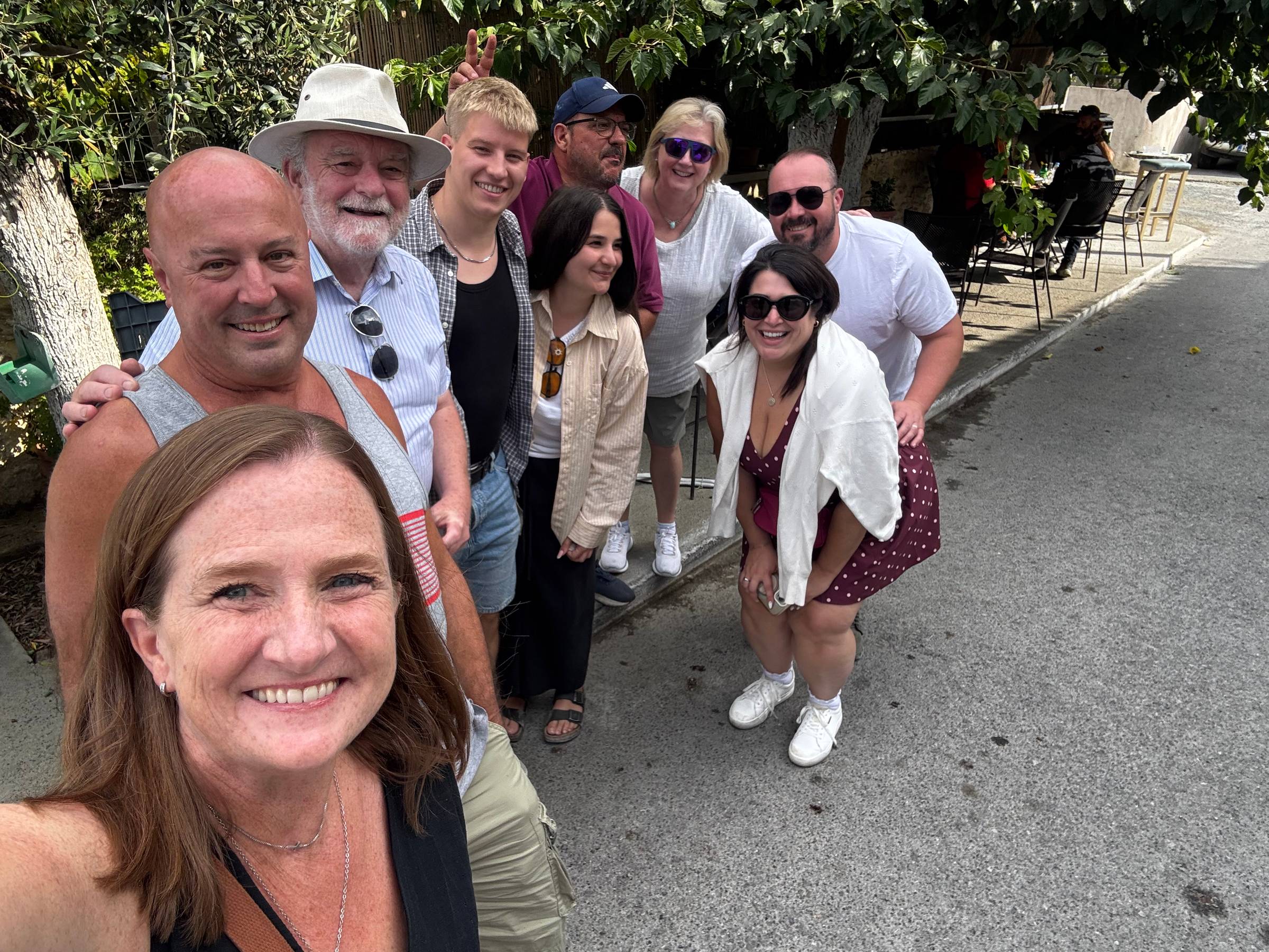 Friends from around the world gather in Crete.