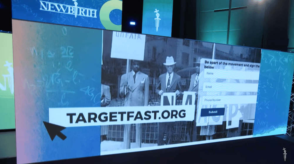 an image for the targetfast.org site calling for a boycott of Target stores and stock