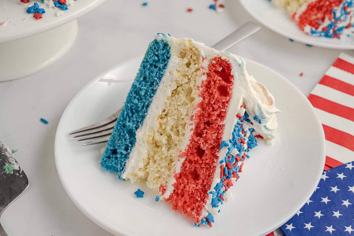 Red, White, and Blue Cake