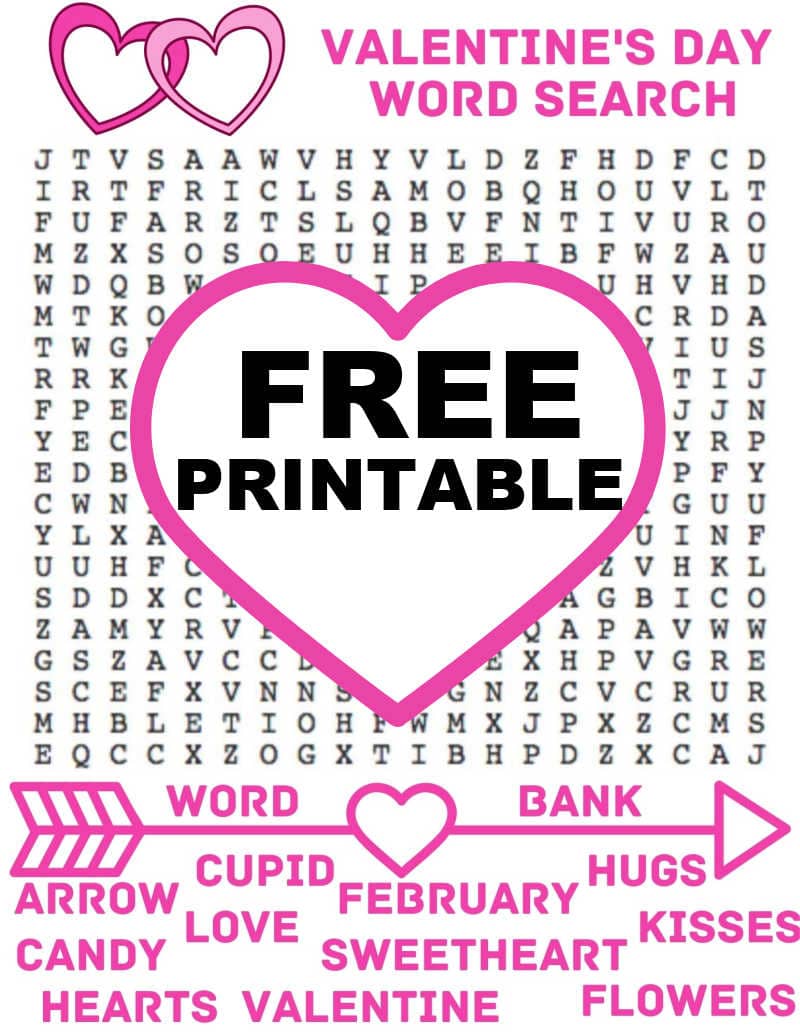 Valentine S Day Word Search Printable Midgetmomma