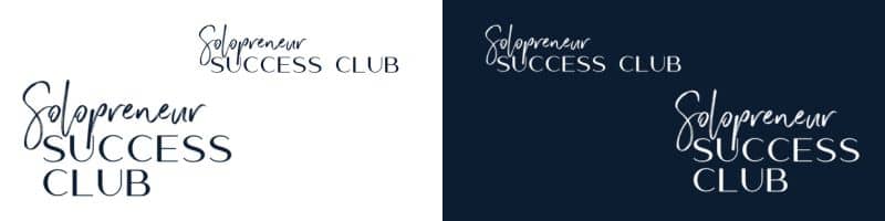 My logos in different formats and colors to maintain consistency as I build brand awareness