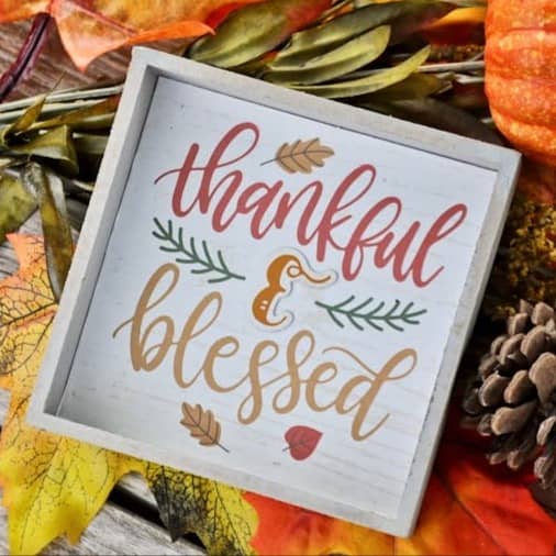 thankful blessed signage