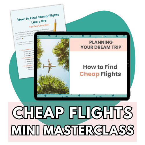 Promo of Trip Planner Spreadsheet showing 5 tabs from the spreadsheet
