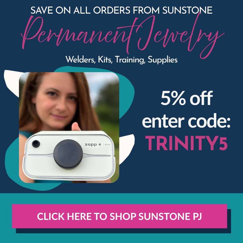 Sunstone Permanent Jewelry Discount Code TRINITY5