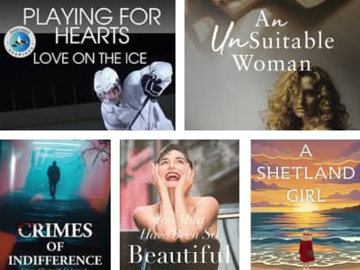 The covers of five books by the All About Writing community