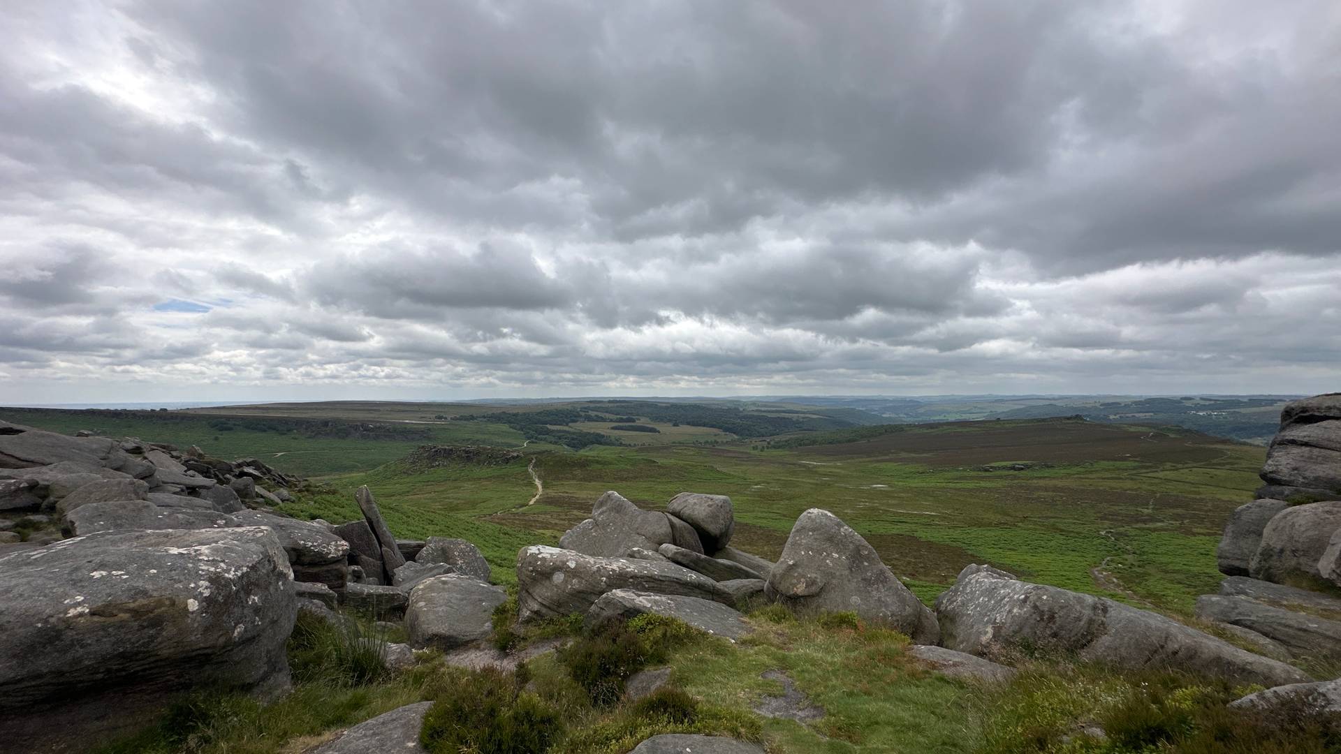 Views from Higger Tor into the burbage valley