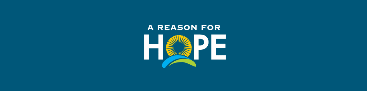 A Reason for Hope logo with sunrise in the O
