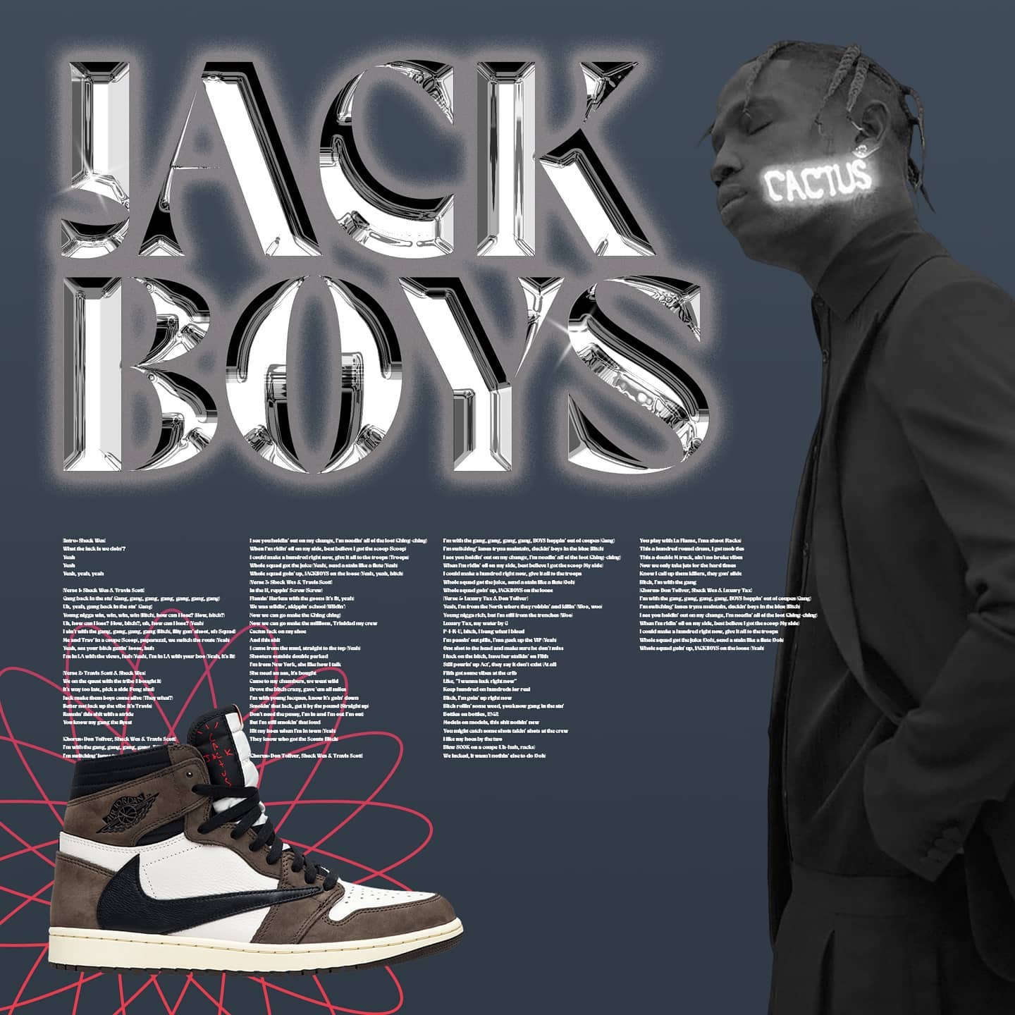 yeah, still stuck on to JACKBOYS
learning how to do chrome type • inspired by a fellow broski @feet_candy 
.
.
.
#hiphop #type #chrome #typography
#jackboys #cactusjack #travisscott #jordan1 #jordans #airjordan #graphicdesigndaily #posterart #fanart #posteraday #poster #coverart #dontoliver #luxurytax50 @jackboys_official @cactusjack @travisscott