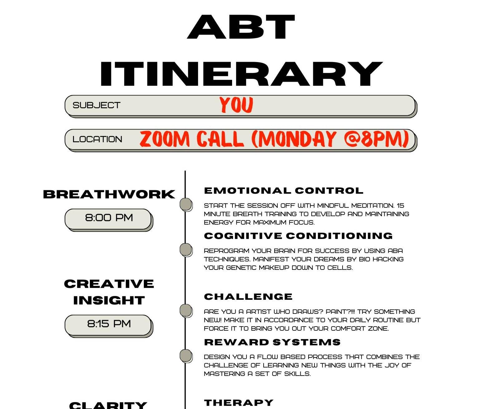 ABT Itinerary