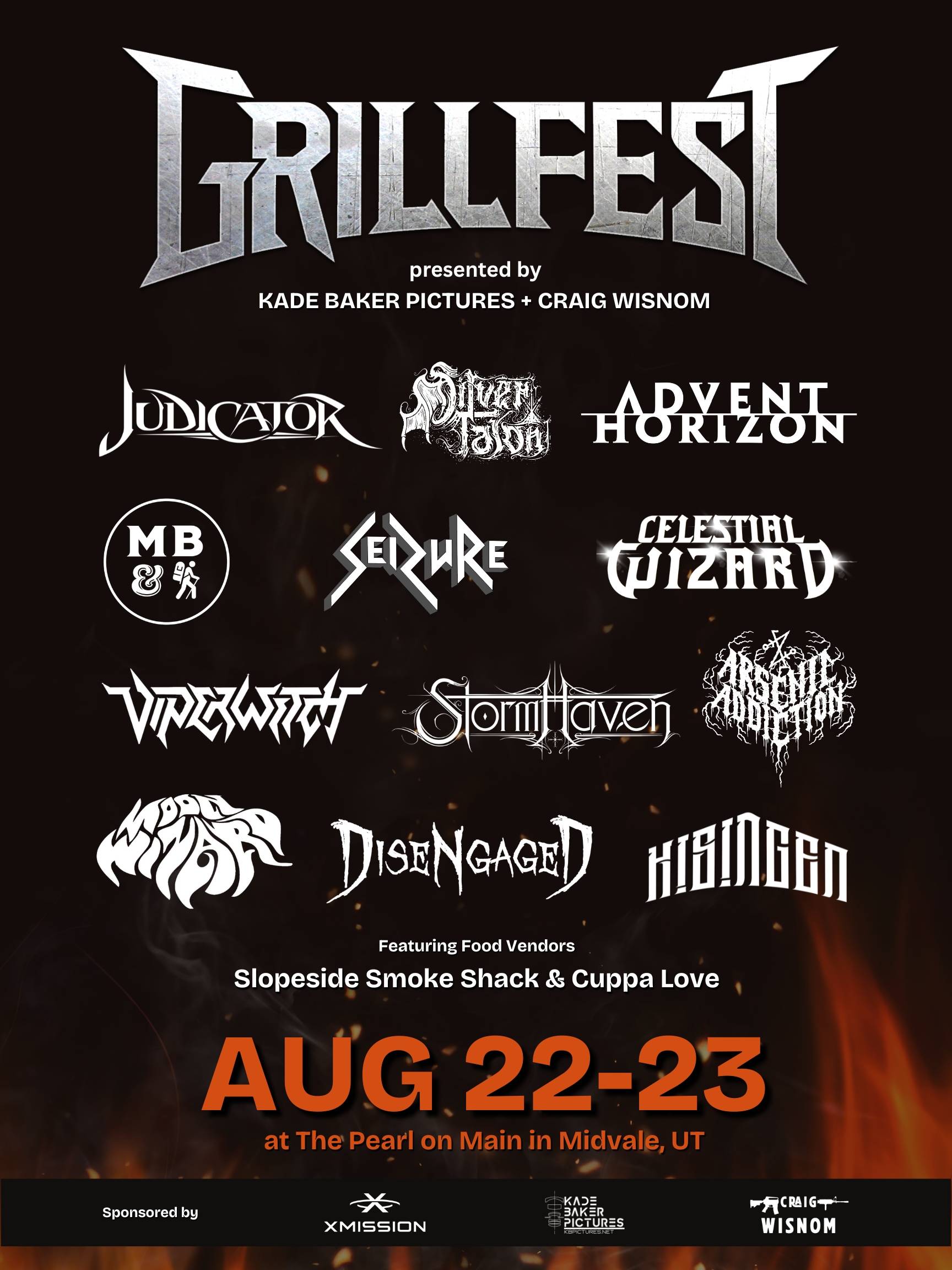 Salt Lake City’s GRILLFEST Resurrects w/ 2025 Lineup – Judicator, Silver Talon, Advent Horizon, Michael Barrow & The Tourists, Seizure, Celestial Wizard, Arsenic Addiction, and more!