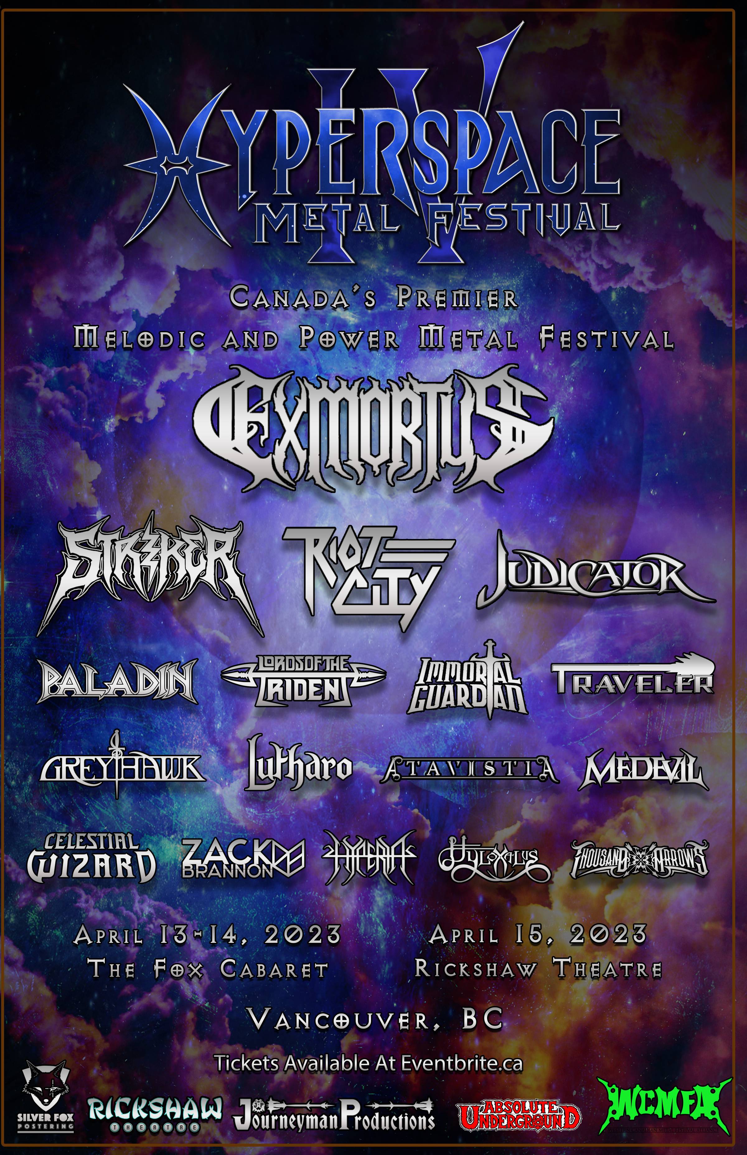 Hyperspace Metal Festival Announces 2023 Full Lineup With More Bands Added!  Riot City, Paladin, Immortal Guardian, Celestial Wizard : 