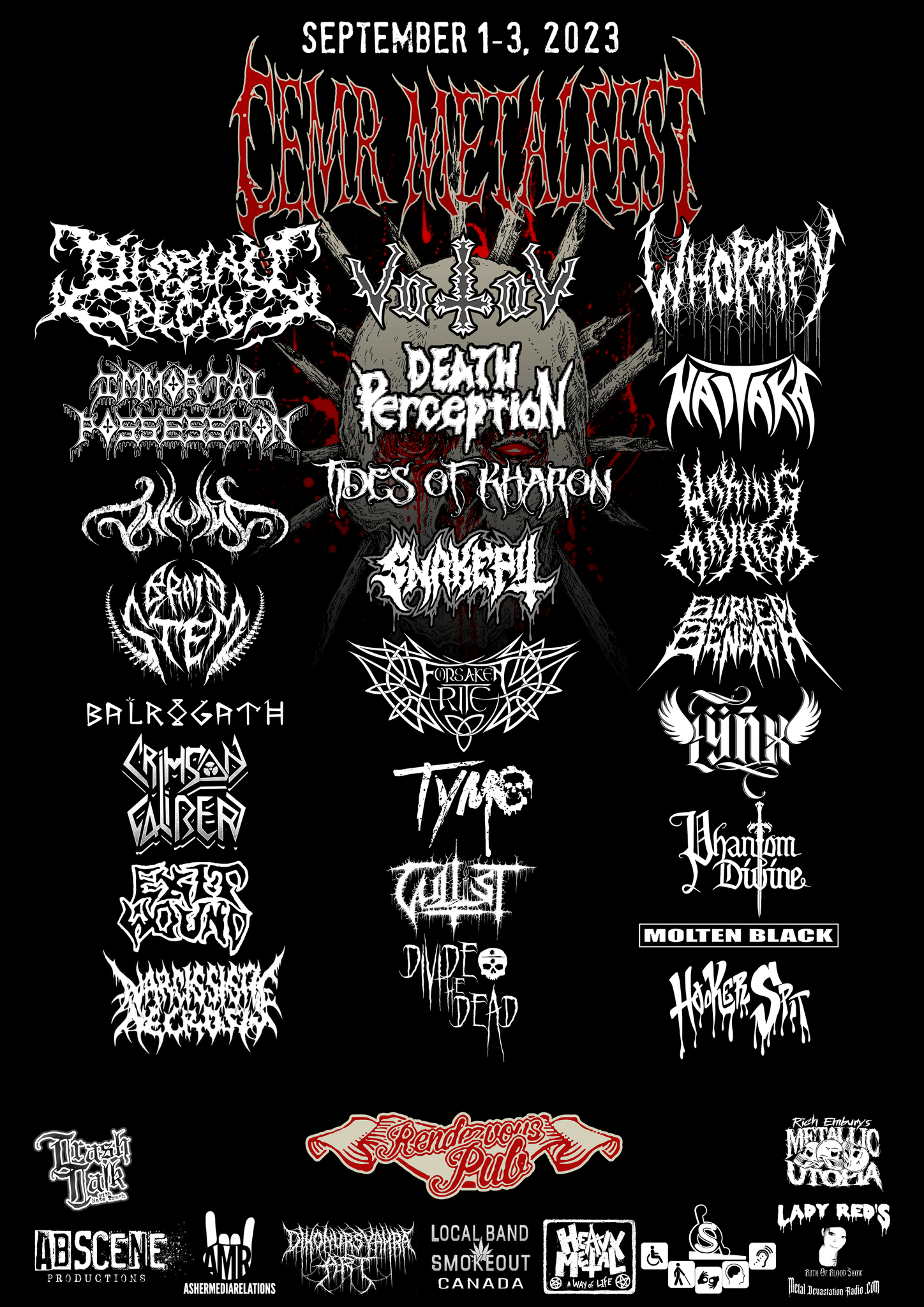 CEMR MetalFest (Edmonton, AB) Announces 2023 Lineup w/ Display of Decay,  Votov, Whorrify, Immortal Possession, Death Perception and more!