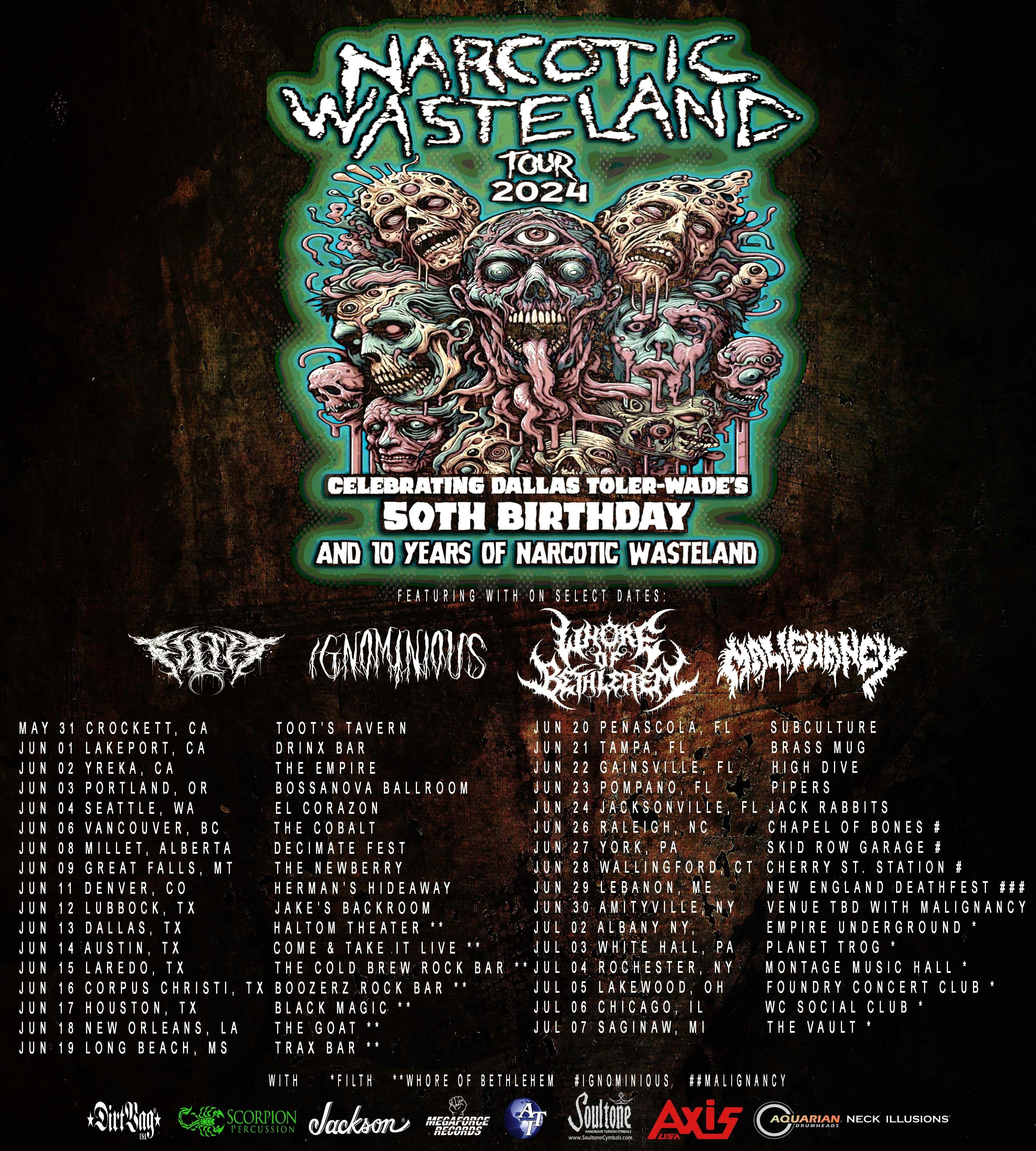 NARCOTIC WASTELAND Announces 2024 Summer Tour Dates