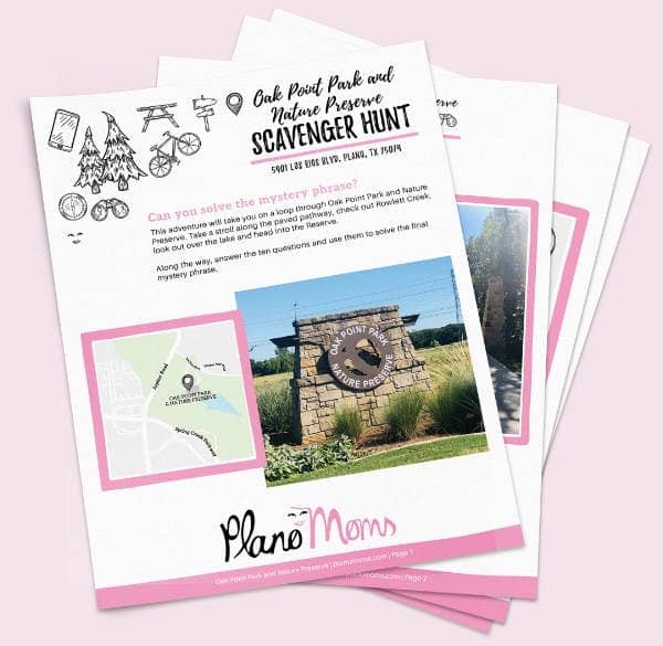 Oak Point Park and Nature Preserve Scavenger Hunt