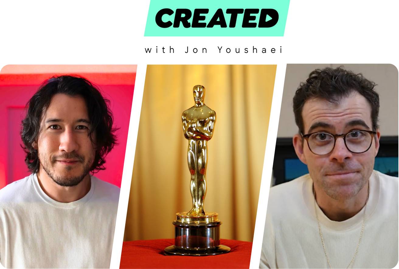 Markiplier, Oscar statue, and Adam Mosseri