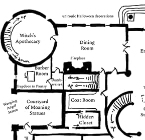 partial image of haunted house map