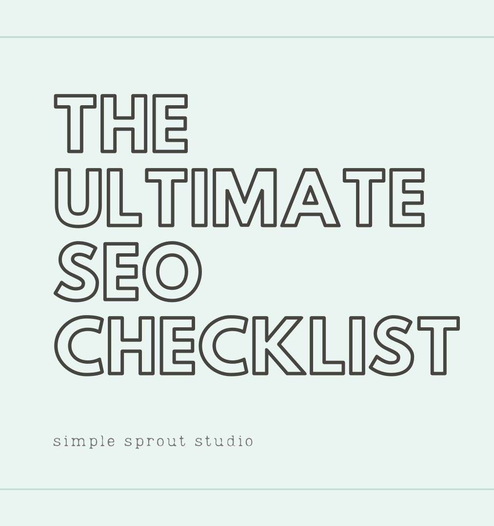 The Ultimate SEO Checklist