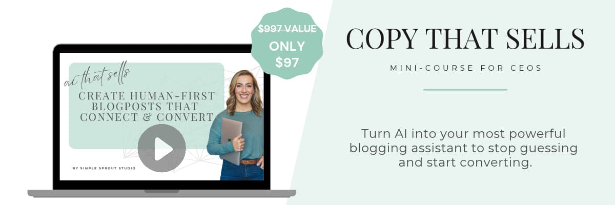 copy that sells mini course