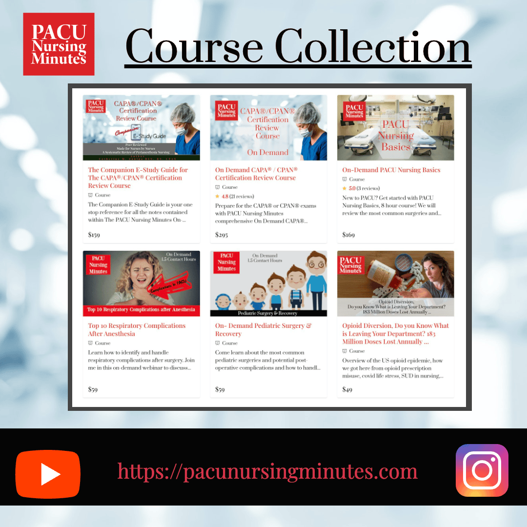 PACU Nursing Minutes Courses - Aim for Certification