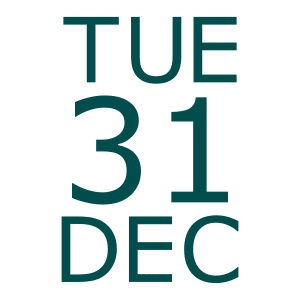 Tuesday 31 December