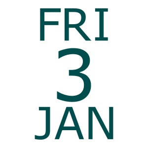 Friday 3 January