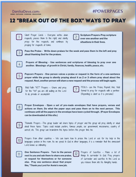 12 Break Out of the Box Prayer Ideas Powerpage