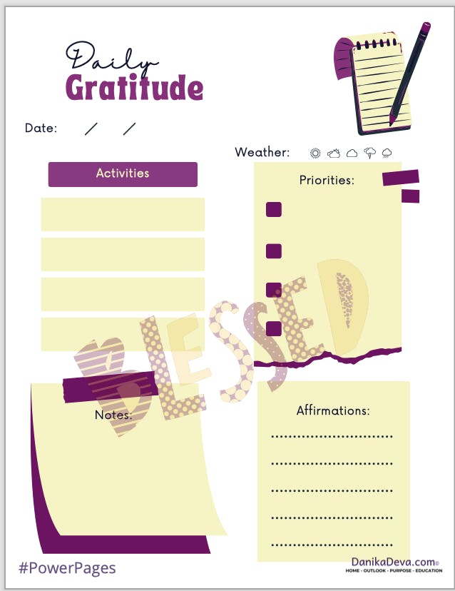 Daily Gratitude Powerpage