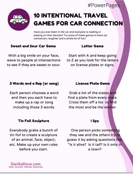 10 Intentional Travel Games for Car Connection  Powerpage