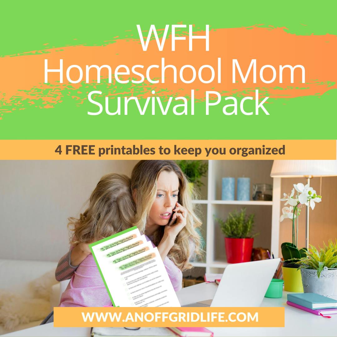 WFH Homeschool Mom Survival pack 4 Free Printables to Keep You Organized