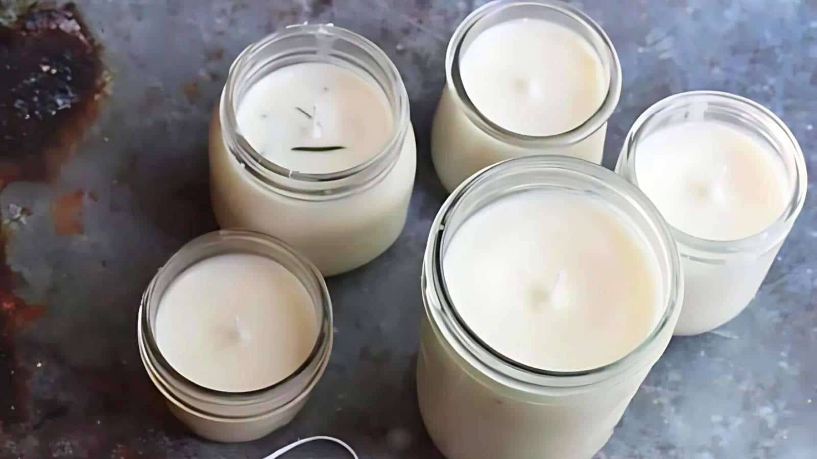 Homemade emergency candles.