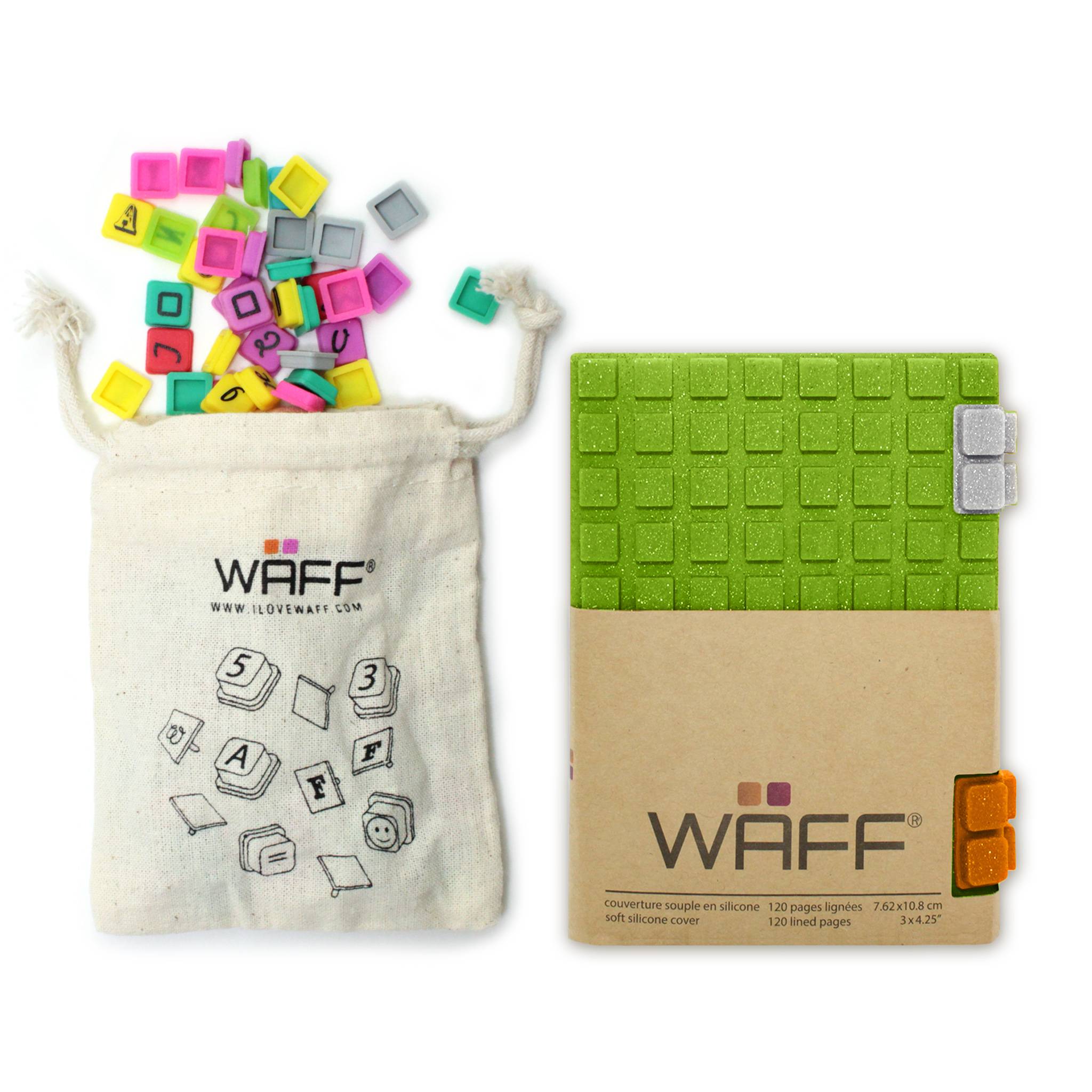 WAFF Mini with Cubes Glitter Evergreen