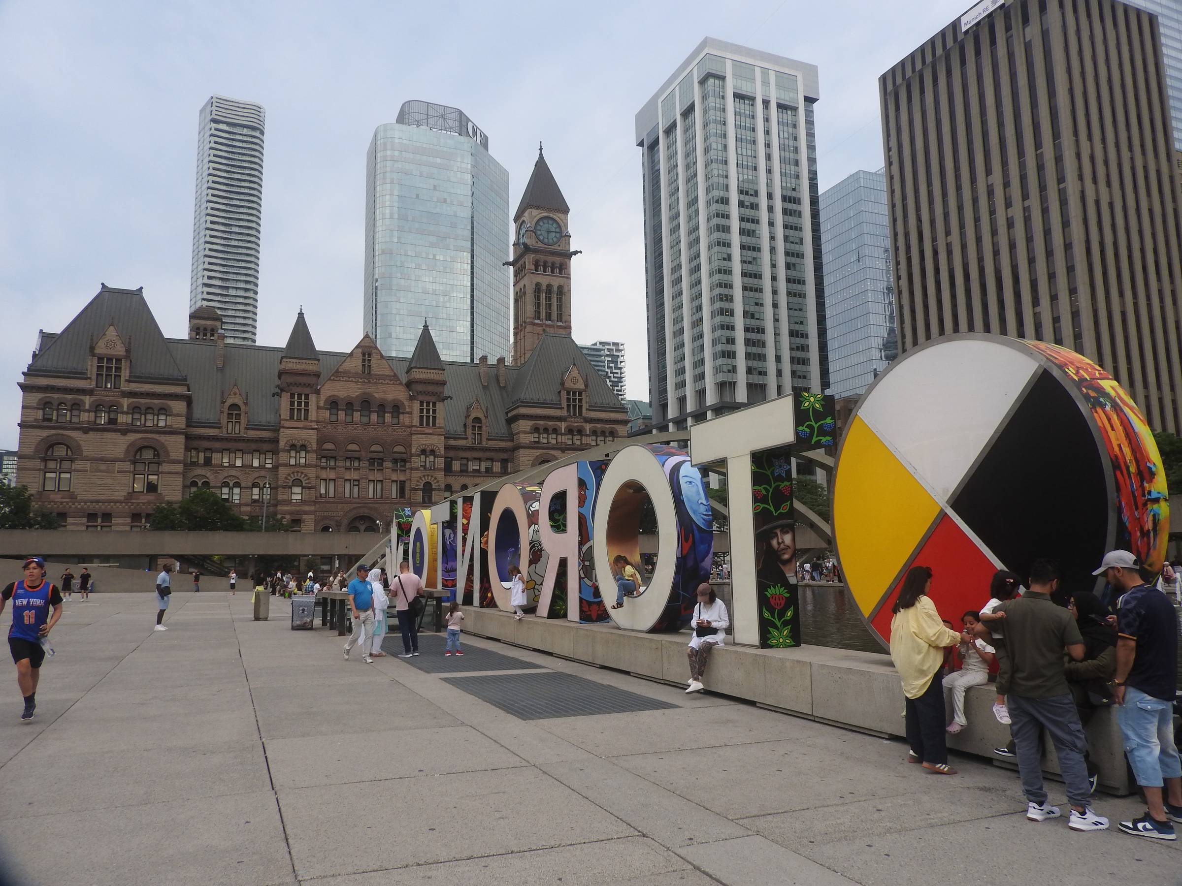 A picture of the Toronto sign from the rear