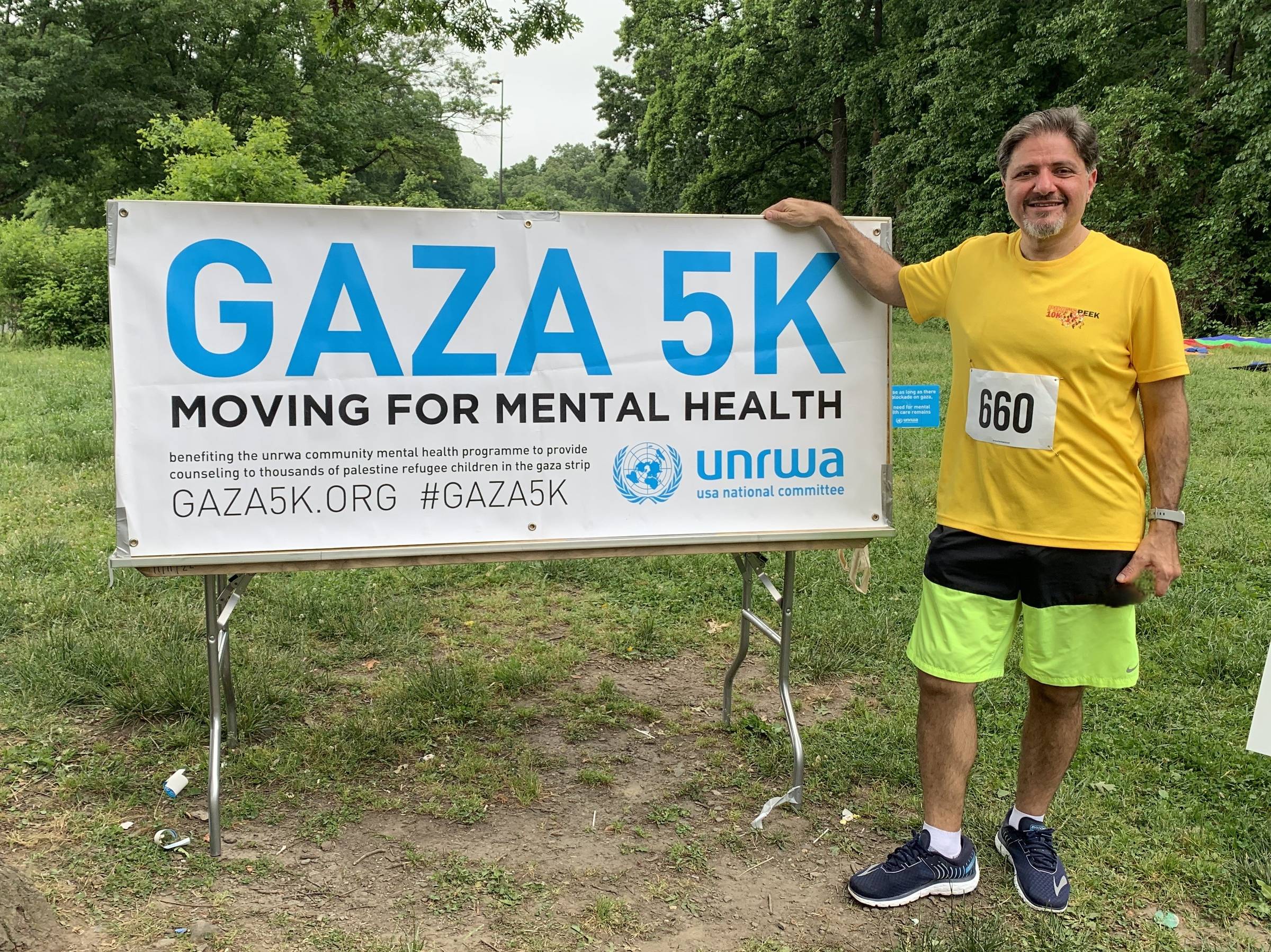 Ramsey Hanhan at the Gaza 5k 