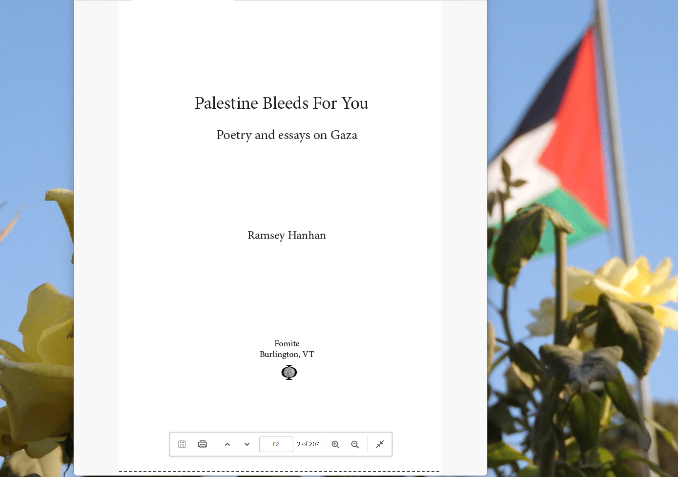 Preview of Ramsey Hanhan's new book 'Palestine Bleeds For You', poetry and essays on Gaza