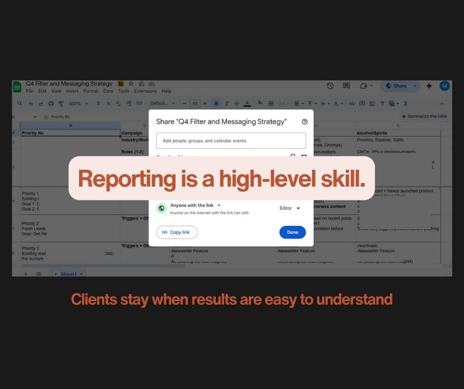 Reporting is a high-level skills.