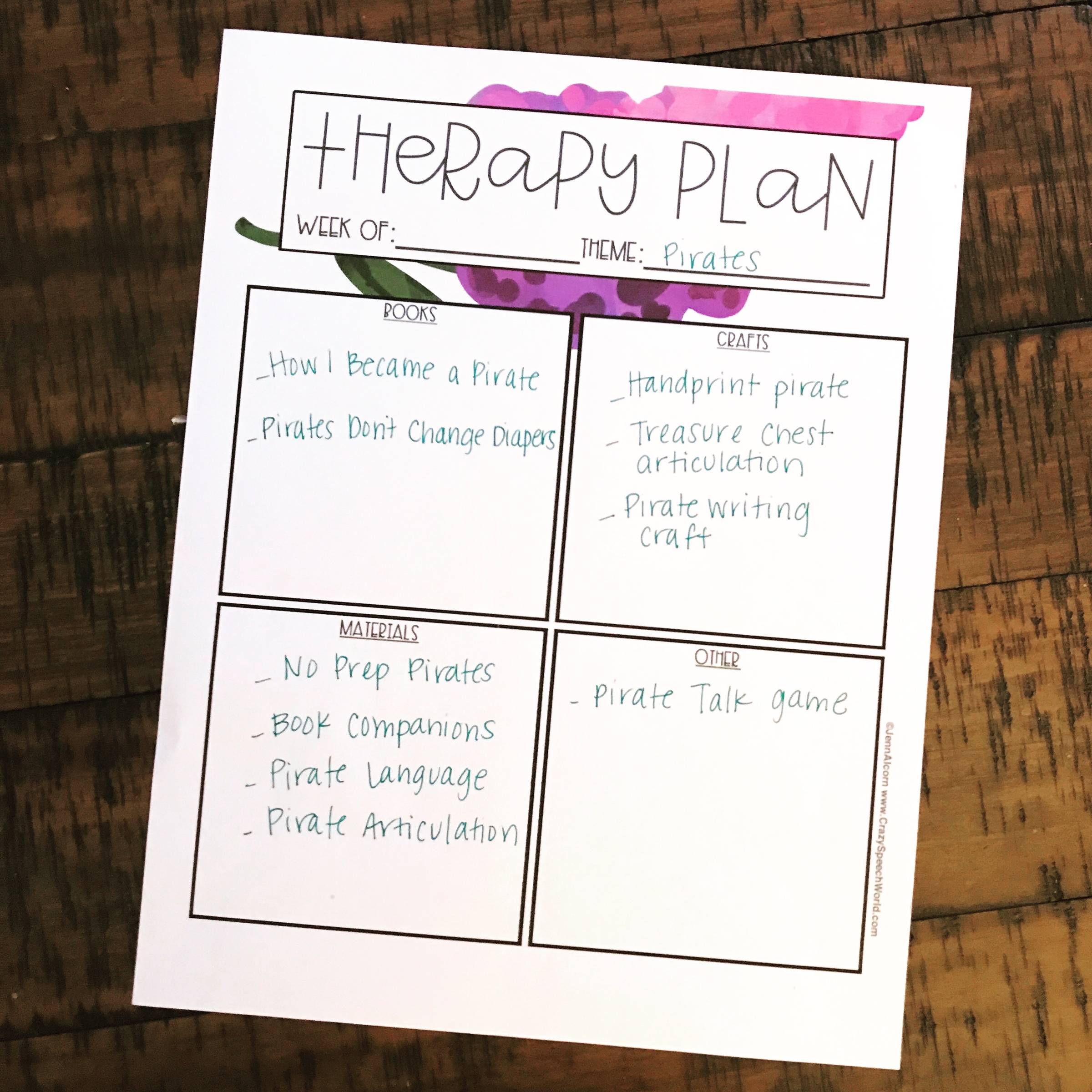 lesson plans for speech therapy + free planning sheet - crazy