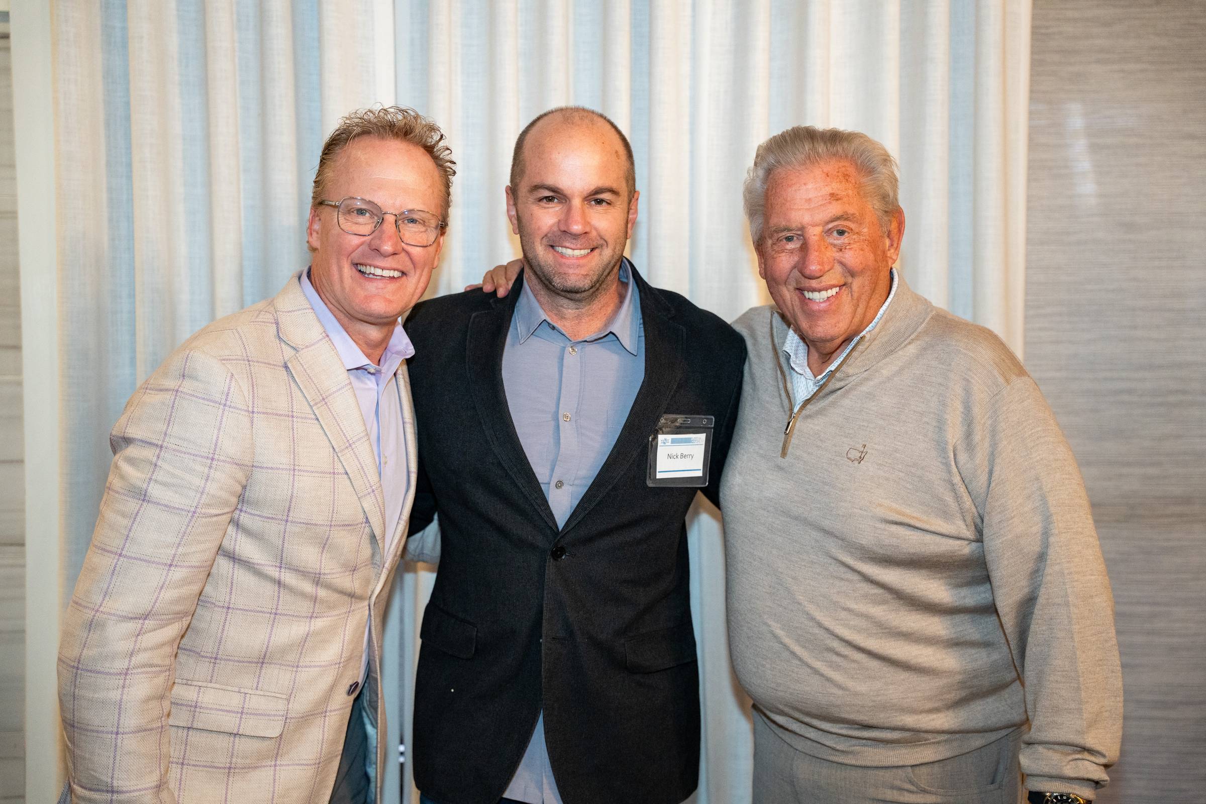 Nick Berry, John Maxwell, and Mark Cole pictured together at a meeting for business leaders planning for 2026. 